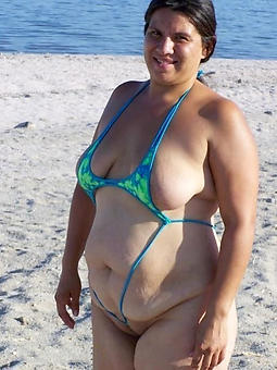 old woman in bikini inveiglement